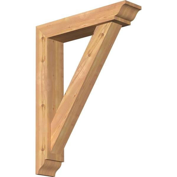 Ekena Millwork Traditional Traditional Smooth Bracket w/ Offset Brace, Western Red Cedar, 5 1/2"W x 26"D x 34"H BKT0604X26X34TRA01SWR - main
